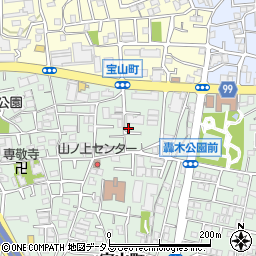 大阪府豊中市宝山町3-28周辺の地図