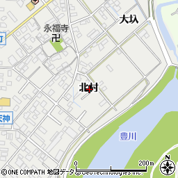 愛知県豊橋市下地町北村周辺の地図
