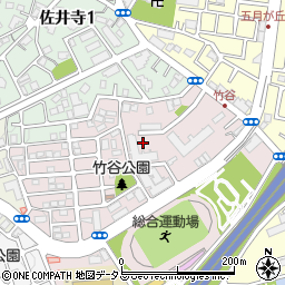 大阪府吹田市竹谷町周辺の地図