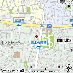 大阪府豊中市宝山町1-24周辺の地図
