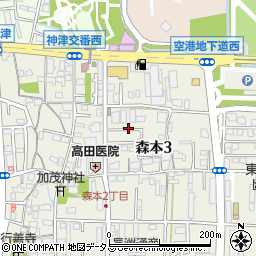 伊丹市立幼稚園神津幼稚園周辺の地図