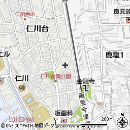 兵庫県宝塚市仁川台83周辺の地図
