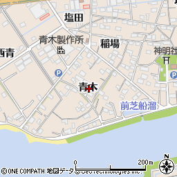 愛知県豊橋市前芝町青木周辺の地図