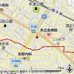兵庫県加古川市米田町平津592-6周辺の地図