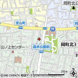 大阪府豊中市宝山町1-25周辺の地図