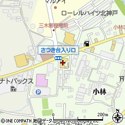 兵庫日産自動車三木東店周辺の地図