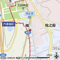 静岡県牧之原市嶋957-19周辺の地図