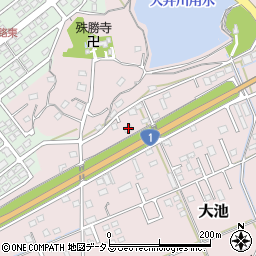 静岡県掛川市大池256周辺の地図