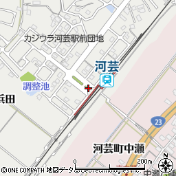 河芸駅周辺の地図