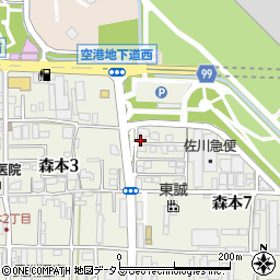 兵庫県伊丹市森本7丁目46周辺の地図