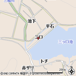 愛知県豊橋市石巻町三口周辺の地図
