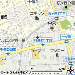 兵庫県伊丹市行基町1丁目周辺の地図