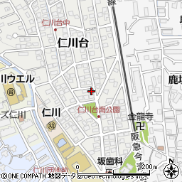 兵庫県宝塚市仁川台105周辺の地図