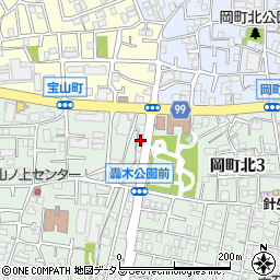 大阪府豊中市宝山町1-7周辺の地図