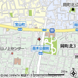 大阪府豊中市宝山町1-26周辺の地図