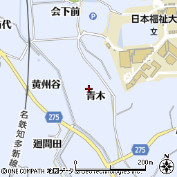 愛知県知多郡美浜町奥田青木周辺の地図