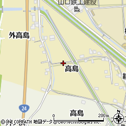 京都府木津川市山城町綺田高島周辺の地図