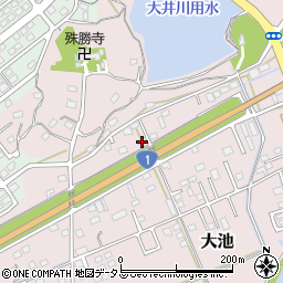 静岡県掛川市大池260周辺の地図