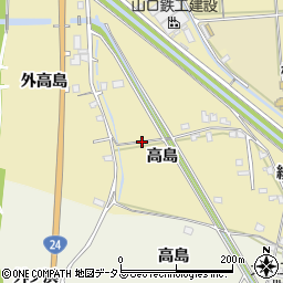 京都府木津川市山城町綺田（高島）周辺の地図