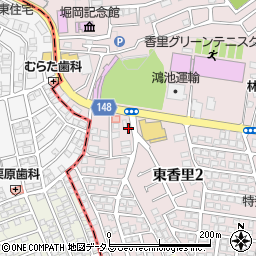 ａｐｏｌｌｏｓｔａｔｉｏｎセルフ東香里ＳＳ周辺の地図
