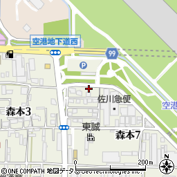 兵庫県伊丹市森本7丁目36周辺の地図