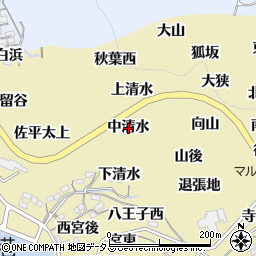 愛知県西尾市吉良町宮崎中清水周辺の地図