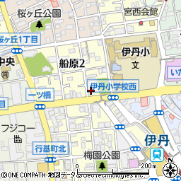 兵庫県伊丹市船原2丁目1-8周辺の地図