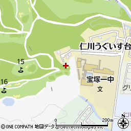 兵庫県宝塚市仁川うぐいす台2周辺の地図