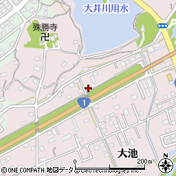 静岡県掛川市大池63周辺の地図