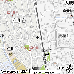 兵庫県宝塚市仁川台81周辺の地図