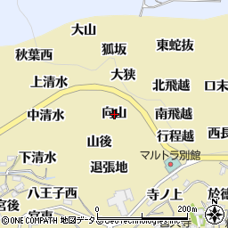 愛知県西尾市吉良町宮崎向山周辺の地図