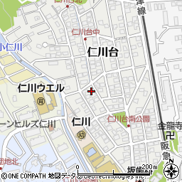 兵庫県宝塚市仁川台123-2周辺の地図