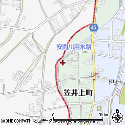静岡県浜松市中央区笠井上町103周辺の地図