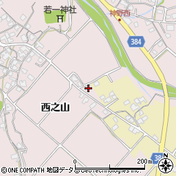 兵庫県加古川市神野町西之山564-1周辺の地図