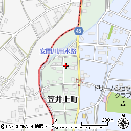 静岡県浜松市中央区笠井上町129周辺の地図