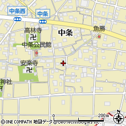 静岡県浜松市浜名区中条周辺の地図