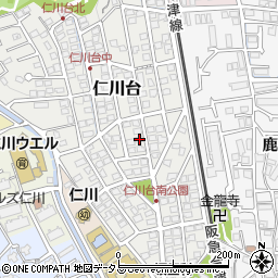 兵庫県宝塚市仁川台107周辺の地図