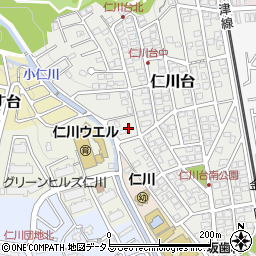 兵庫県宝塚市仁川台289-4周辺の地図