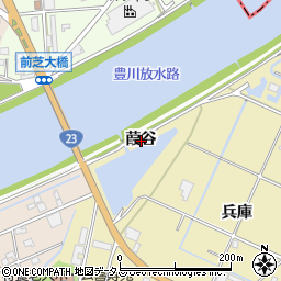 愛知県豊橋市前芝町茅場周辺の地図