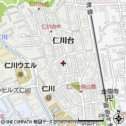 兵庫県宝塚市仁川台115周辺の地図