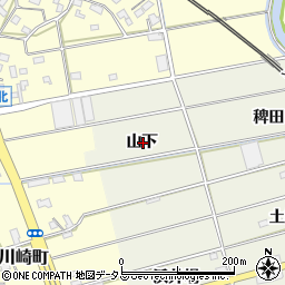 愛知県豊橋市横須賀町山下周辺の地図