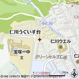 兵庫県宝塚市仁川うぐいす台6-6周辺の地図