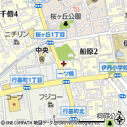 兵庫県伊丹市船原2丁目3-12周辺の地図