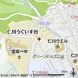 兵庫県宝塚市仁川うぐいす台6-5周辺の地図