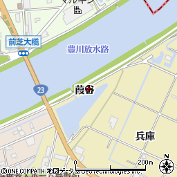 愛知県豊橋市清須町（葭谷）周辺の地図