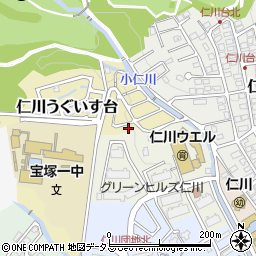 兵庫県宝塚市仁川うぐいす台6-3周辺の地図