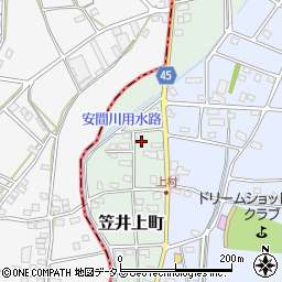 静岡県浜松市中央区笠井上町125周辺の地図