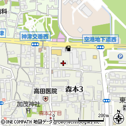 兵庫県伊丹市森本3丁目13周辺の地図