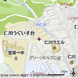 兵庫県宝塚市仁川うぐいす台6-2周辺の地図