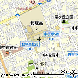 大阪府立桜塚高等学校周辺の地図